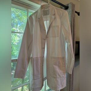 Men’s figs size small white lab coat